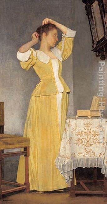 Eduard Charlemont Bei der toilette